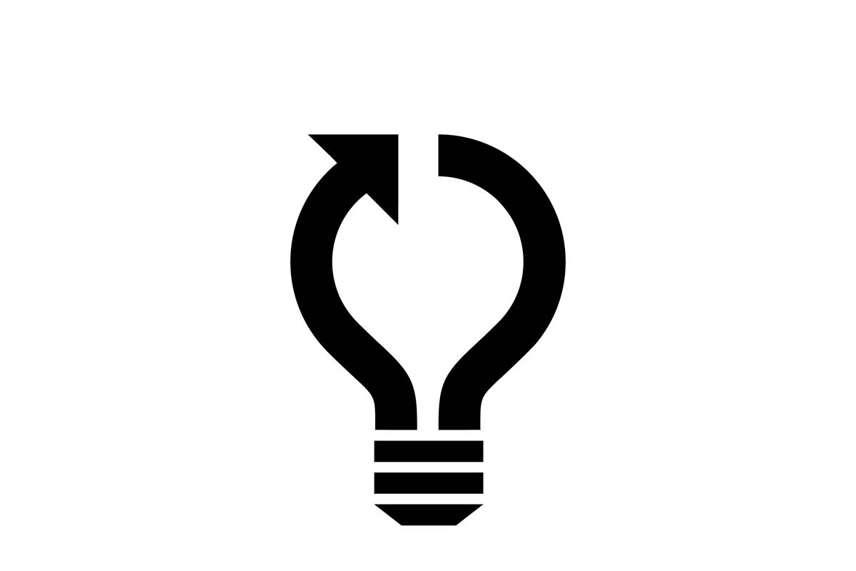 Piktogramm einer Energiespar-Glühbirne