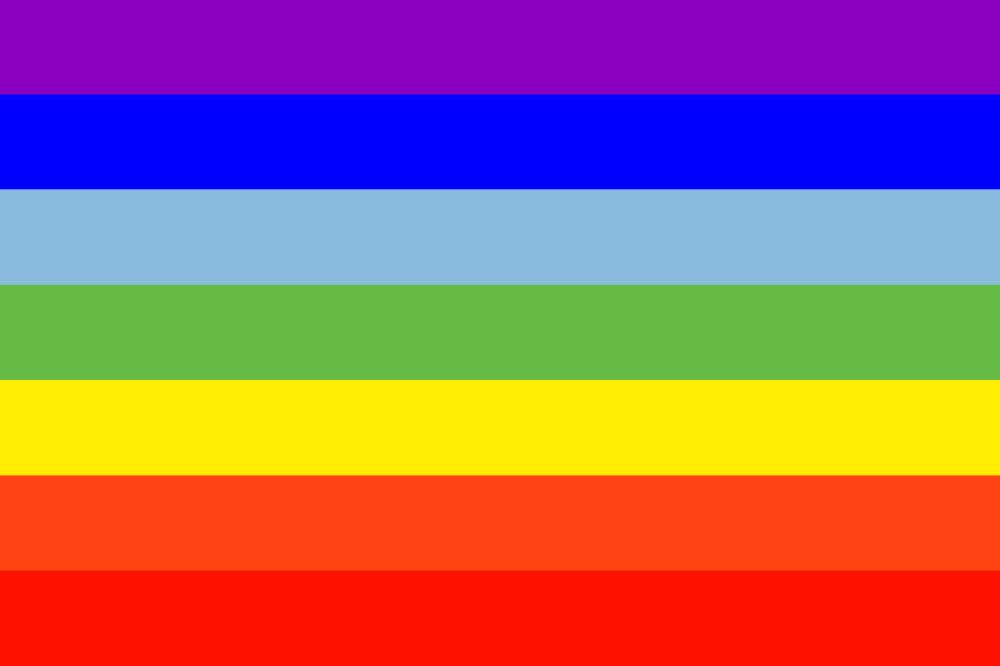 Streifen in den Regenbogenfarben der Friedensflagge
